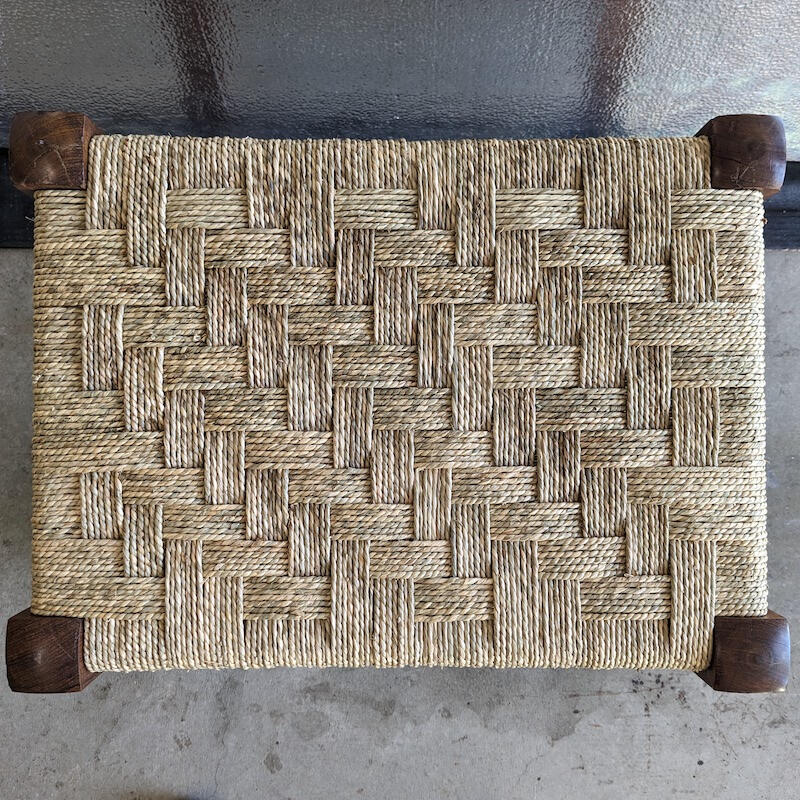 seagrass twill weave stool